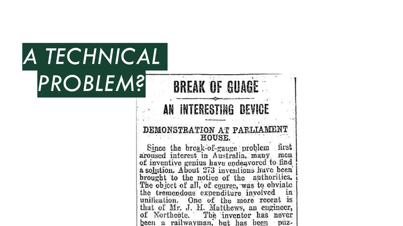 A newspaper article about inventions to solve the gauge problem.